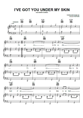 Frank Sinatra I´ve Got You Under My Skin score for Piano