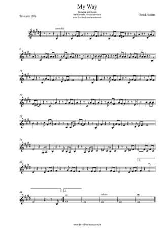 Frank Sinatra My Way score for Trumpet