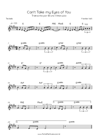 Frankie Valli Can´t Take My Eyes Of You score for Keyboard