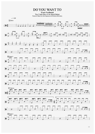 Franz Ferdinand Do You Want To score for Drums