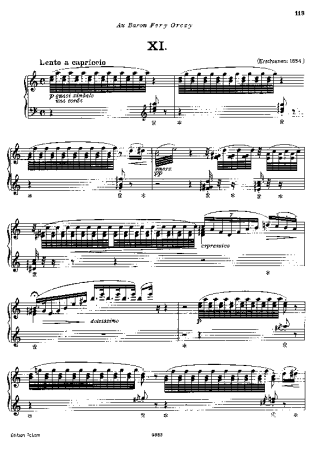 Franz Liszt Hungarian Rhapsody No.11 S.244 11 score for Piano