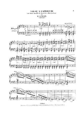 Franz Liszt Valse À Capriccio Sur Deux Motifs De Lucia Et Parisina S.401 score for Piano