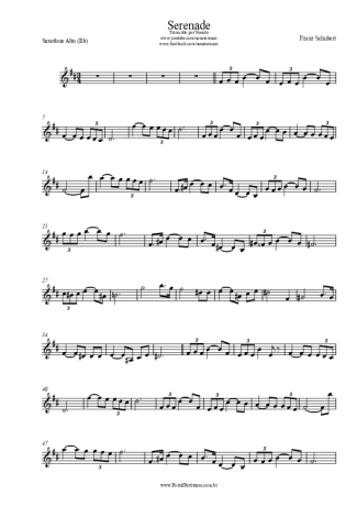 Franz Schubert Serenade score for Alto Saxophone