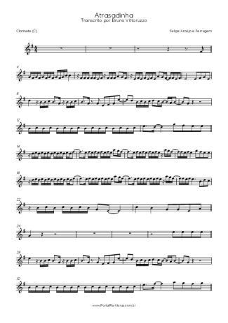 Felipe Araújo e Ferrugem Atrasadinha score for Clarinet (C)