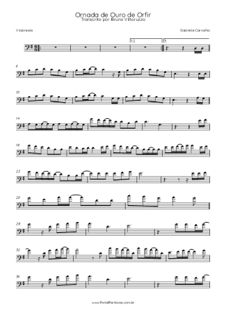 Gabriela Carvalho Ornada De Ouro De Orfir score for Cello