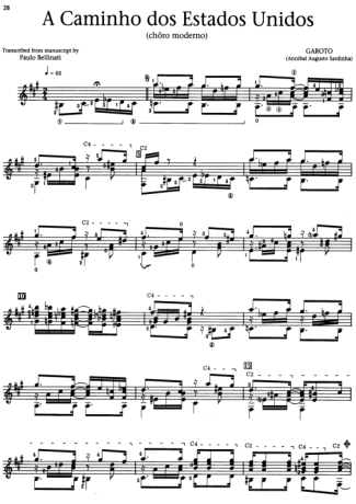Garoto A Caminho Dos Estados Unidos score for Acoustic Guitar