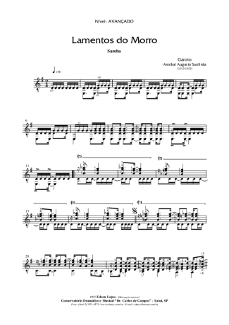 Garoto Lamentos do Morro score for Acoustic Guitar