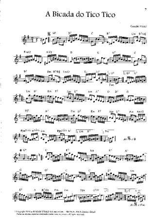Gaudio Viotti A Bicada do Tico Tico score for Violin