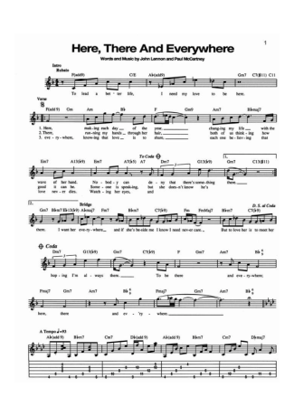 George Benson Here There And Everywhere (The Beatles) score for Guitar