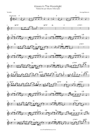 George Benson Kisses In The Moonlight score for Keyboard