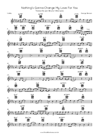 George Benson Nothing´s Gonna Change My Love For You score for Acoustic Guitar