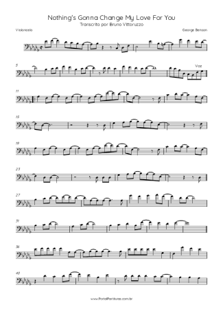 George Benson Nothing´s Gonna Change My Love For You score for Cello