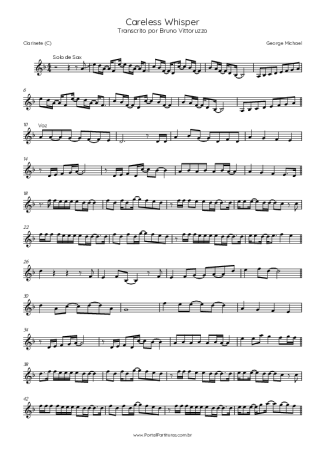 George Michael  score for Clarinet (C)