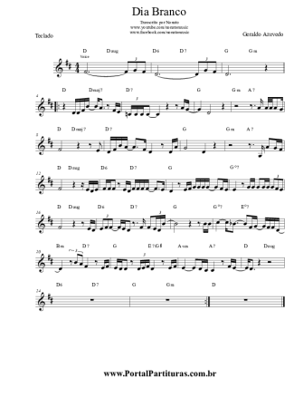 Geraldo de Azevedo Dia Branco score for Keyboard