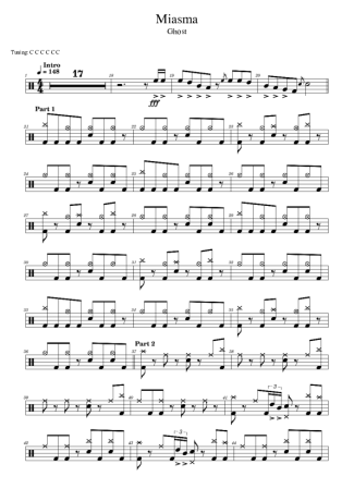 Ghost  score for Drums