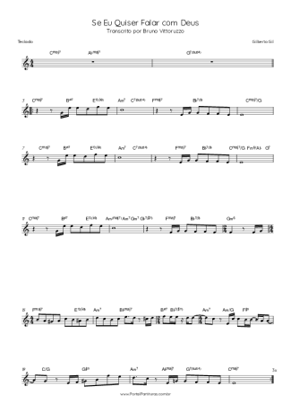 Gilberto Gil Se Eu Quiser Falar Com Deus score for Keyboard