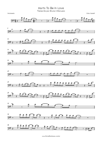Gino Vannelli Hurts To Be In Love score for Cello
