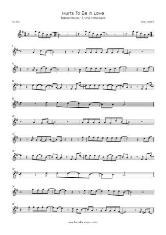 Gino Vannelli Hurts To Be In Love score for Violin