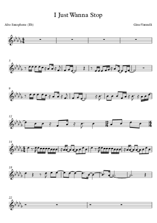 Gino Vannelli I Just Wanna Stop score for Alto Saxophone
