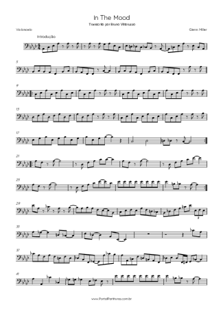 Glenn Miller In The Mood score for Cello