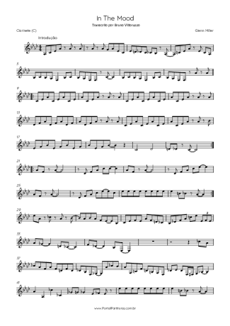 Glenn Miller  score for Clarinet (C)