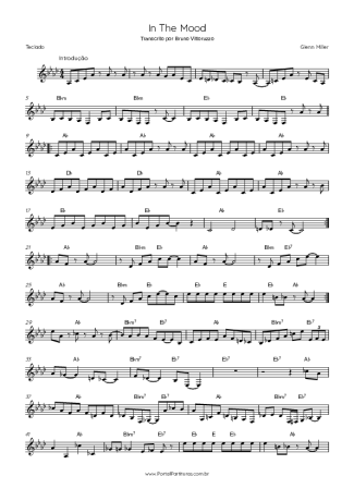 Glenn Miller In The Mood score for Keyboard