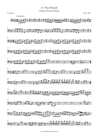 Glenn Miller In The Mood score for Trombone