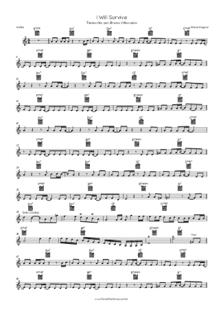 Gloria Gaynor  score for Acoustic Guitar