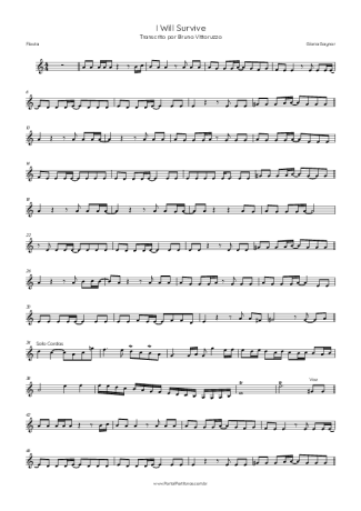 Gloria Gaynor  score for Flute