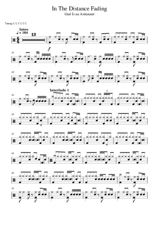 God Is an Astronaut In The Distance Fading score for Drums