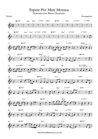 Gonzaguinha Espere Por Mim Morena score for Keyboard