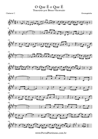 Gonzaguinha O Que é, o que é score for Clarinet (C)