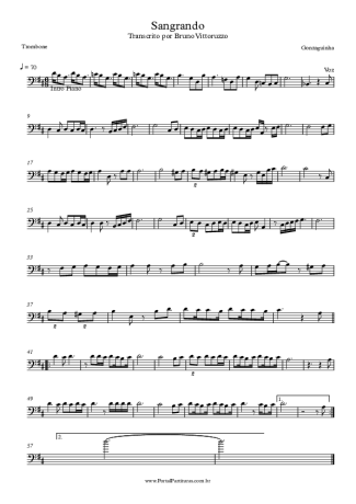 Gonzaguinha Sangrando score for Trombone
