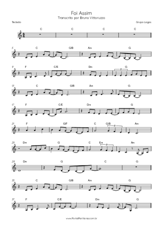Grupo Logos Foi Assim score for Keyboard