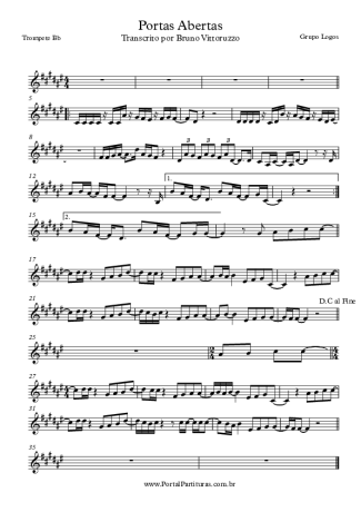 Grupo Logos Portas Abertas score for Trumpet