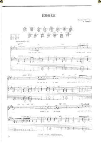 Guns N Roses Dead Horse score for Guitar