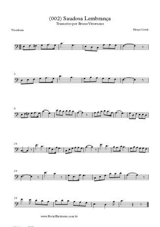 Harpa Cristã (002) Saudosa Lembrança score for Trombone