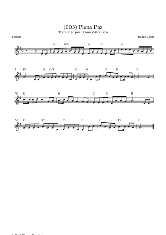 Harpa Cristã (003) Plena Paz score for Keyboard
