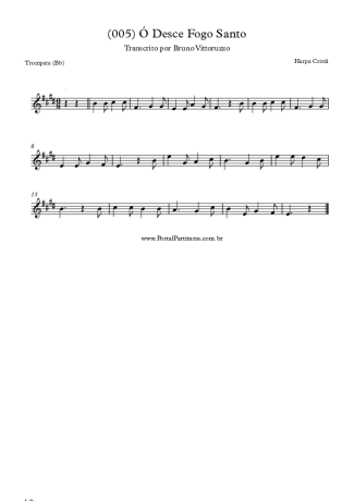 Harpa Cristã (005) Ó Desce Fogo Santo score for Trumpet