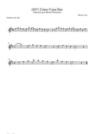 Harpa Cristã (007) Cristo Cura Sim score for Alto Saxophone