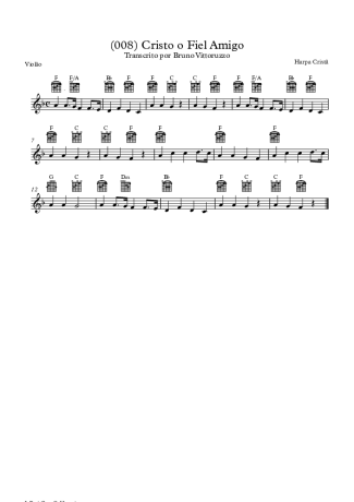 Harpa Cristã (008) Cristo O Fiel Amigo score for Acoustic Guitar