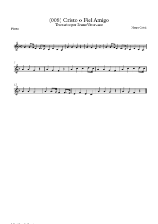 Harpa Cristã (008) Cristo O Fiel Amigo score for Flute