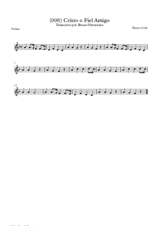 Harpa Cristã (008) Cristo O Fiel Amigo score for Violin