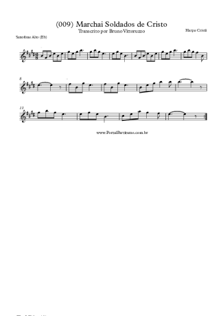 Harpa Cristã (009) Marchai Soldados De Cristo score for Alto Saxophone