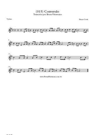 Harpa Cristã (015) Conversão score for Violin