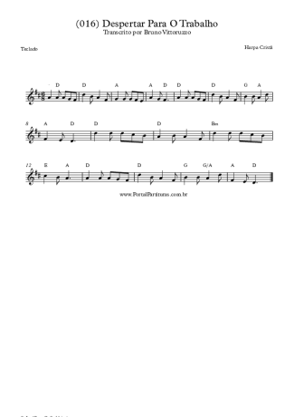 Harpa Cristã (016) Despertar Para O Trabalho score for Keyboard