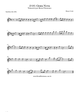Harpa Cristã (018) Grata Nova score for Alto Saxophone