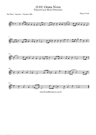 Harpa Cristã (018) Grata Nova score for Clarinet (Bb)