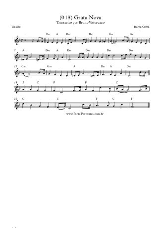 Harpa Cristã (018) Grata Nova score for Keyboard
