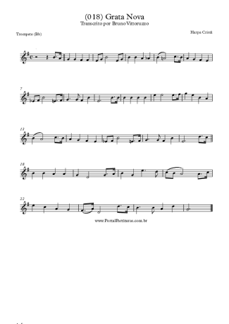 Harpa Cristã (018) Grata Nova score for Trumpet